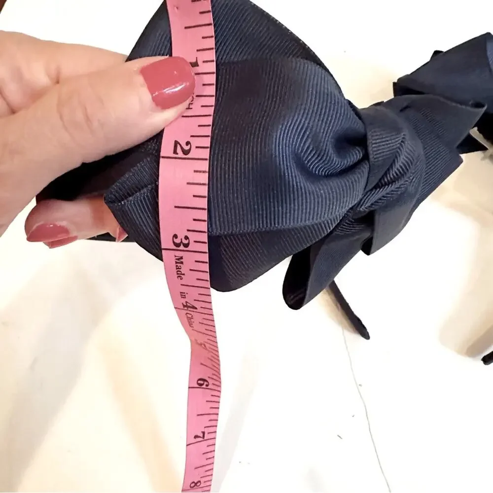 Cara New York NY Bow headband Navy Blue Set of 2 Hair Accessory Preppy